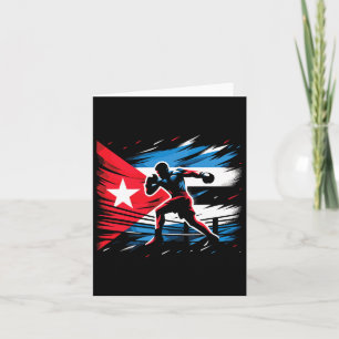 Cubaanse bokskampioen Fighter Flag Art Kaart