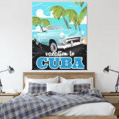 Cubaanse booreiland canvas afdruk (Insitu (Slaapkamer))