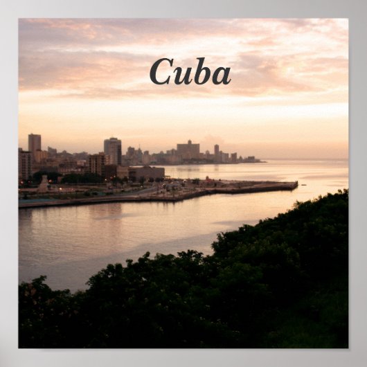 Cubaanse Cityscape Poster (Voorkant)