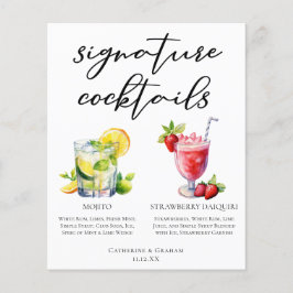 Cubaanse cocktails Mojito Strawberry Daiquiri Menu