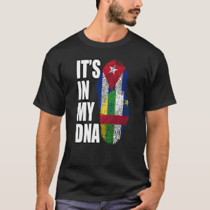 Cubaanse en Centraal-Afrikaanse mix DNA-vlag erfgo T-shirt