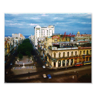  Cubaanse foto PASEO DEL PRADO Havana uit 1950 Afdruk