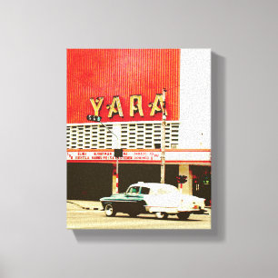 Cubaanse foto van het oude Havana Yara Canvas Afdruk