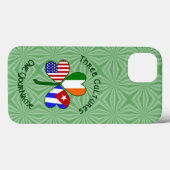 Cubaanse Ierse VS Vlaggen Shamrock gepersonaliseer Case-Mate iPhone Case (Achterkant (horizontaal))