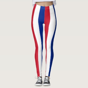Cubaanse nationale vlagkleuren - Verticaal gestree Leggings