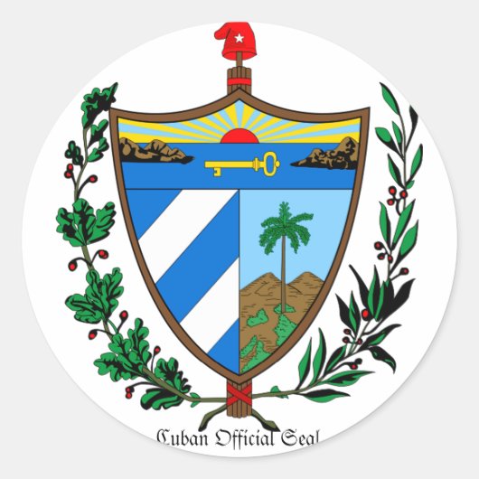 Cubaanse officiële zeehond Sticker (Voorkant)