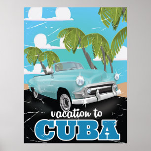 Cubaanse oldtimer reisposter poster