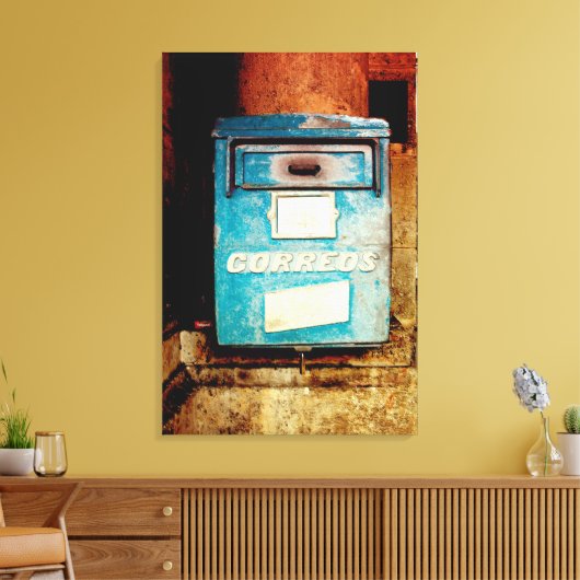 Cubaanse postbus Havana | Canvas (Insitu (Woonkamer))
