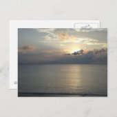Cubaanse strandzonsondergang briefkaart (Voorkant / Achterkant)