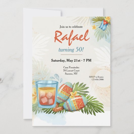 Cubaanse viering kaart (Voorkant)