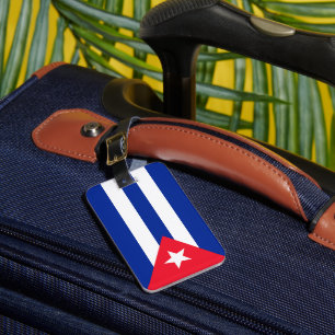 Cubaanse vlag bagagelabel