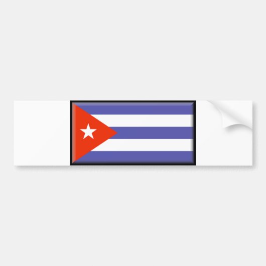 Cubaanse vlag bumpersticker (Voorkant)