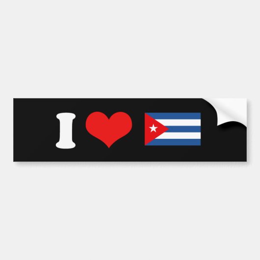 Cubaanse vlag bumpersticker (Voorkant)