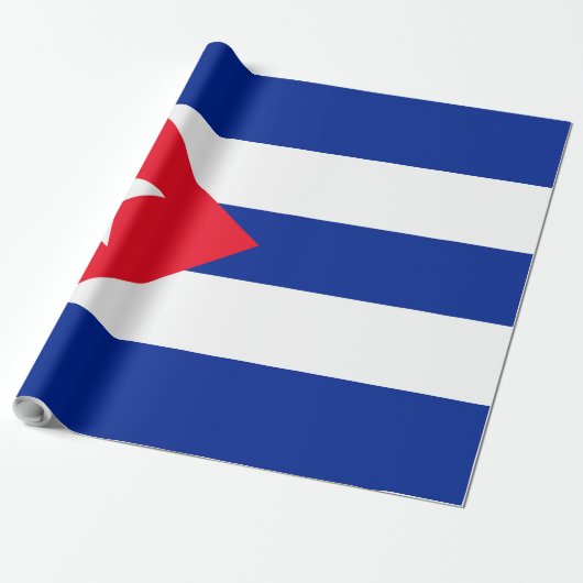 Cubaanse vlag cadeaupapier (Uitgerold)