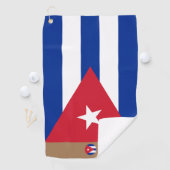 Cubaanse vlag & Cuba monogrammen Golfhanddoek (Insitu)
