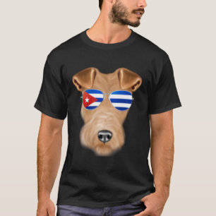 Cubaanse vlag draad Fox Terriër hond Cuba zak T-shirt