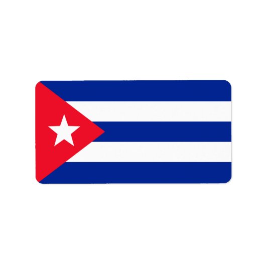 Cubaanse vlag etiket (Voorkant)