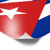 Cubaanse vlag foto afdruk (Hoek)