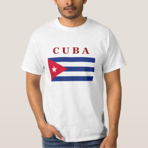 Cubaanse vlag, gelabeld, T-shirt