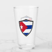 Cubaanse vlag glas (Voorkant)