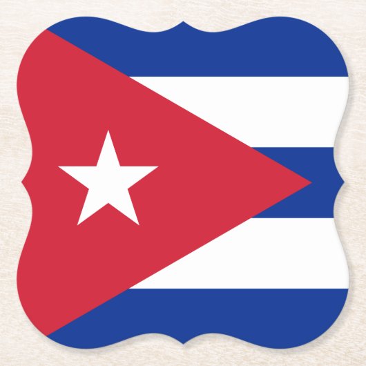 Cubaanse vlag kartonnen onderzetters (Voorkant)