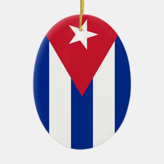 Cubaanse vlag keramisch ornament (Voorkant)