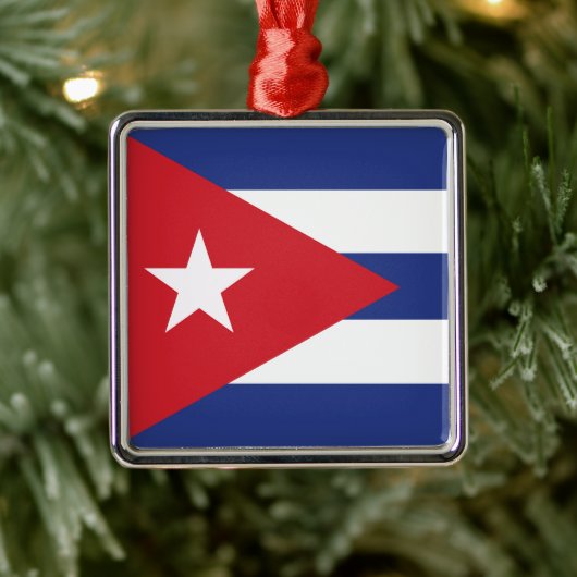 Cubaanse vlag metalen ornament (Boom)