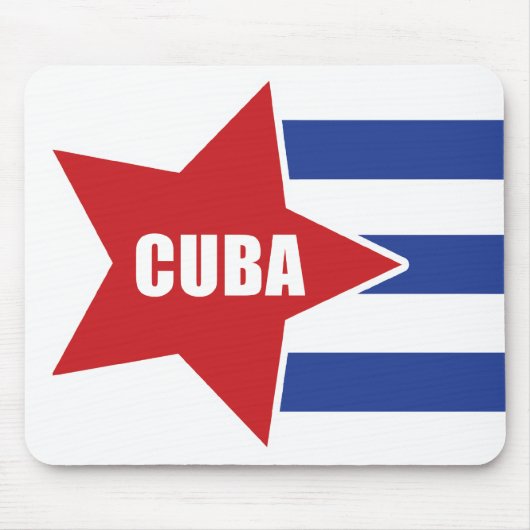 Cubaanse vlag Mousepad Muismat (Voorkant)
