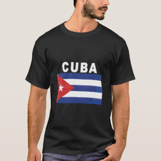 Cubaanse vlag noodlijdend Afbeelding ontwerp T-shirt