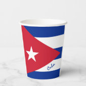 Cubaanse vlag op papier, bekers en Cubaanse partij (Achterkant)