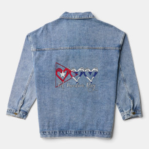 Cubaanse vlag Patriottische harten steunen Cuba Denim Jacket