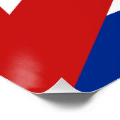 Cubaanse vlag perfect poster (Hoek)