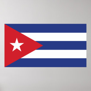 Cubaanse vlag poster
