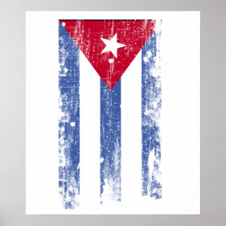 Cubaanse vlag poster
