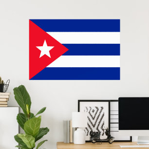 Cubaanse vlag poster