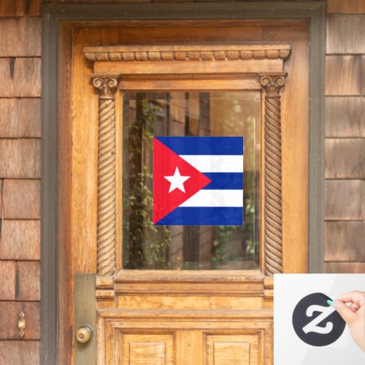 Cubaanse vlag raamsticker (Huis Deur)