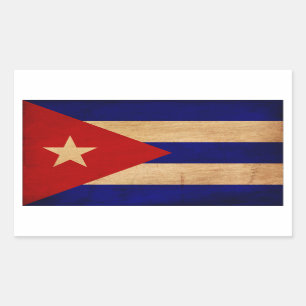 Cubaanse vlag rechthoekige sticker