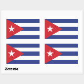Cubaanse vlag rechthoekige sticker (Vel)