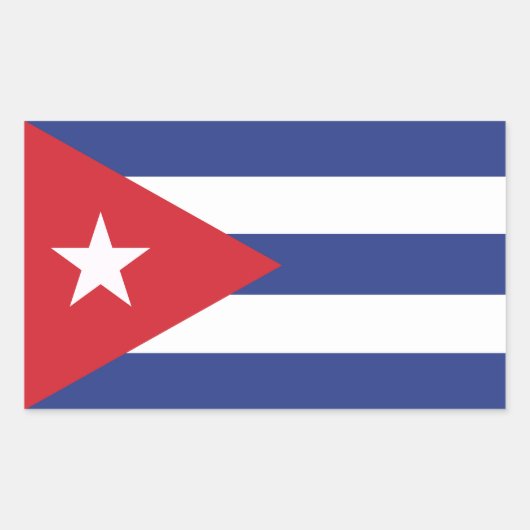 Cubaanse vlag rechthoekige sticker (Voorkant)
