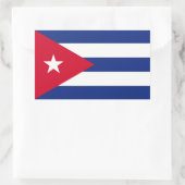 Cubaanse vlag rechthoekige sticker (Tas)