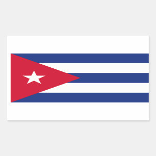 Cubaanse vlag rechthoekige sticker