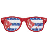 Cubaanse vlag retro zonnebril (Voorkant)