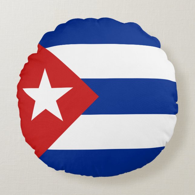 Cubaanse vlag rond kussen (Voorkant)