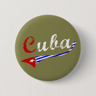Cubaanse vlag ronde button 5,7 cm