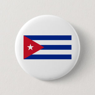 Cubaanse vlag ronde button 5,7 cm