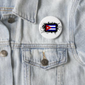 Cubaanse vlag ronde button 5,7 cm (In situ)