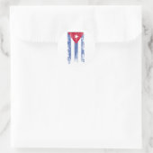 Cubaanse vlag ronde sticker (Tas)