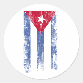 Cubaanse vlag ronde sticker