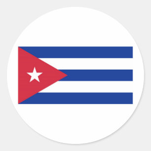 Cubaanse vlag ronde sticker