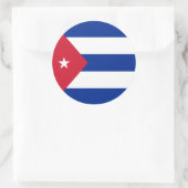 Cubaanse vlag ronde sticker (Tas)